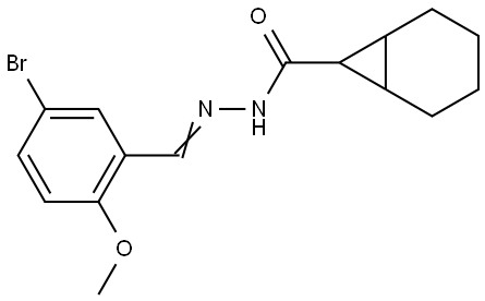 N'-(5-bromo-2-methoxybenzylidene)bicyclo[4.1.0]heptane-7-carbohydrazide Structural
