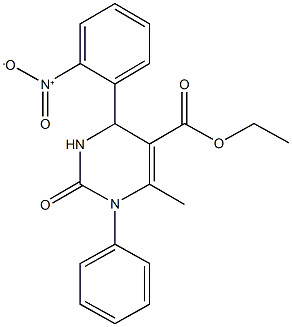 ethyl 4-{2-nitrophenyl}-6-methyl-2-oxo-1-phenyl-1,2,3,4-tetrahydropyrimidine-5-carboxylate Structural