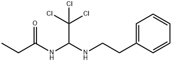 N-{2,2,2-trichloro-1-[(2-phenylethyl)amino]ethyl}propanamide Structural