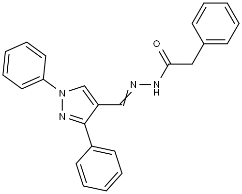N'-[(1,3-diphenyl-1H-pyrazol-4-yl)methylene]-2-phenylacetohydrazide Structural