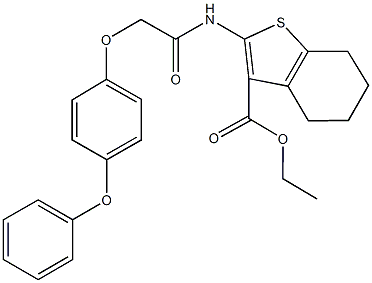 ethyl 2-{[(4-phenoxyphenoxy)acetyl]amino}-4,5,6,7-tetrahydro-1-benzothiophene-3-carboxylate Structural