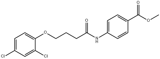 methyl 4-{[4-(2,4-dichlorophenoxy)butanoyl]amino}benzoate Structural