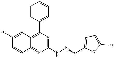 5-chloro-2-furaldehyde (6-chloro-4-phenyl-2-quinazolinyl)hydrazone