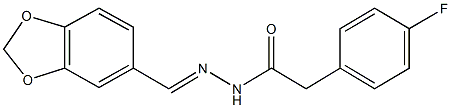 N'-(1,3-benzodioxol-5-ylmethylene)-2-(4-fluorophenyl)acetohydrazide Structural