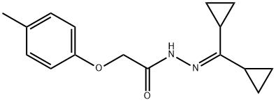 N'-(dicyclopropylmethylene)-2-(4-methylphenoxy)acetohydrazide Structural