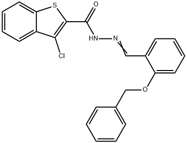 N'-[2-(benzyloxy)benzylidene]-3-chloro-1-benzothiophene-2-carbohydrazide Structural