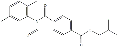 isobutyl 2-(2,5-dimethylphenyl)-1,3-dioxo-5-isoindolinecarboxylate Structural