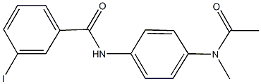 N-{4-[acetyl(methyl)amino]phenyl}-3-iodobenzamide Structural