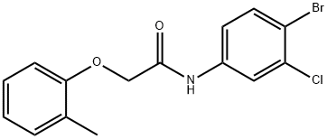 N-(4-bromo-3-chlorophenyl)-2-(2-methylphenoxy)acetamide Structural