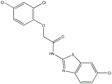 N-(6-chloro-1,3-benzothiazol-2-yl)-2-(2,4-dichlorophenoxy)acetamide Structural