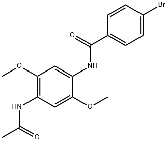 N-[4-(acetylamino)-2,5-dimethoxyphenyl]-4-bromobenzamide Structural