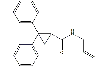 N-allyl-2,2-bis(3-methylphenyl)cyclopropanecarboxamide Structural
