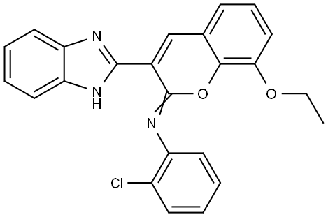 N-[3-(1H-benzimidazol-2-yl)-8-ethoxy-2H-chromen-2-ylidene]-N-(2-chlorophenyl)amine Structural
