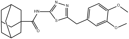 N-[5-(3,4-dimethoxybenzyl)-1,3,4-thiadiazol-2-yl]-1-adamantanecarboxamide Structural