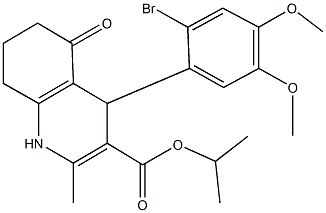 isopropyl 4-(2-bromo-4,5-dimethoxyphenyl)-2-methyl-5-oxo-1,4,5,6,7,8-hexahydro-3-quinolinecarboxylate Structural