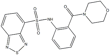 N-[2-(4-morpholinylcarbonyl)phenyl]-2,1,3-benzothiadiazole-4-sulfonamide Structural