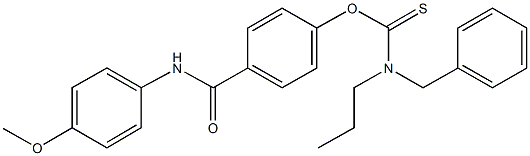 O-{4-[(4-methoxyanilino)carbonyl]phenyl} benzyl(propyl)thiocarbamate Structural