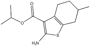 isopropyl 2-amino-6-methyl-4,5,6,7-tetrahydro-1-benzothiophene-3-carboxylate Structural