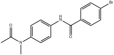 N-{4-[acetyl(methyl)amino]phenyl}-4-bromobenzamide Structural