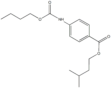 isopentyl 4-[(butoxycarbonyl)amino]benzoate Structural