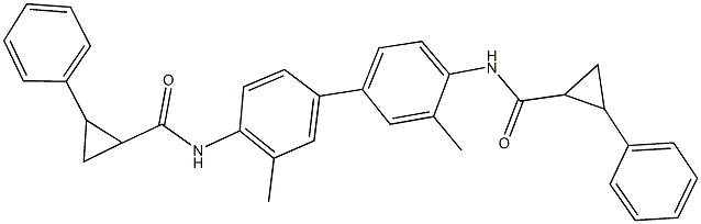 N-(3,3'-dimethyl-4'-{[(2-phenylcyclopropyl)carbonyl]amino}[1,1'-biphenyl]-4-yl)-2-phenylcyclopropanecarboxamide Structural