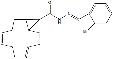 N'-[(E)-(2-bromophenyl)methylidene]bicyclo[10.1.0]trideca-4,8-diene-13-carbohydrazide Structural