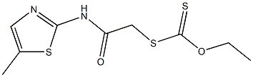 O-ethyl S-{2-[(5-methyl-1,3-thiazol-2-yl)amino]-2-oxoethyl} dithiocarbonate Structural