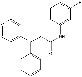 N-(3-fluorophenyl)-3,3-diphenylpropanamide Structural