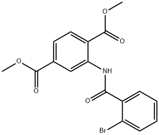 dimethyl 2-[(2-bromobenzoyl)amino]terephthalate Structural
