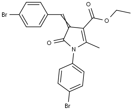 ethyl 4-(4-bromobenzylidene)-1-(4-bromophenyl)-2-methyl-5-oxo-4,5-dihydro-1H-pyrrole-3-carboxylate Structural
