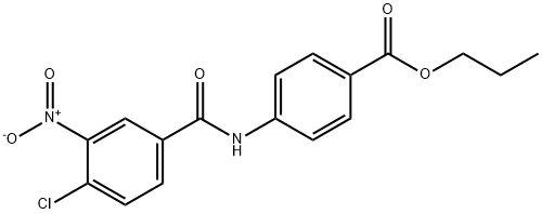 propyl 4-({4-chloro-3-nitrobenzoyl}amino)benzoate Structural