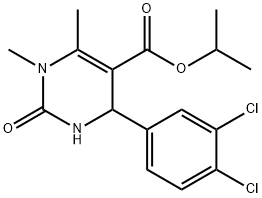 isopropyl 4-(3,4-dichlorophenyl)-1,6-dimethyl-2-oxo-1,2,3,4-tetrahydropyrimidine-5-carboxylate Structural