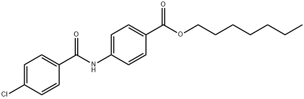 heptyl 4-[(4-chlorobenzoyl)amino]benzoate Structural