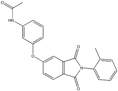 N-(3-{[2-(2-methylphenyl)-1,3-dioxo-2,3-dihydro-1H-isoindol-5-yl]oxy}phenyl)acetamide Structural