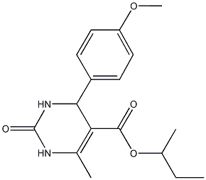 sec-butyl 4-(4-methoxyphenyl)-6-methyl-2-oxo-1,2,3,4-tetrahydro-5-pyrimidinecarboxylate Structural