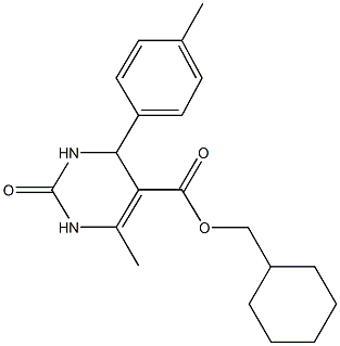 cyclohexylmethyl 6-methyl-4-(4-methylphenyl)-2-oxo-1,2,3,4-tetrahydro-5-pyrimidinecarboxylate Structural