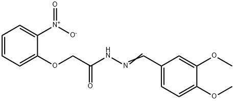 N'-(3,4-dimethoxybenzylidene)-2-{2-nitrophenoxy}acetohydrazide Structural