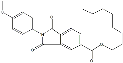 octyl 2-(4-methoxyphenyl)-1,3-dioxo-5-isoindolinecarboxylate Structural