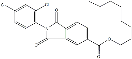 octyl 2-(2,4-dichlorophenyl)-1,3-dioxo-5-isoindolinecarboxylate Structural