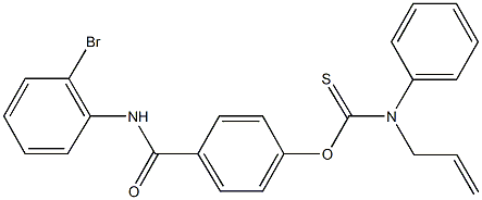 O-{4-[(2-bromoanilino)carbonyl]phenyl} allyl(phenyl)thiocarbamate Structural