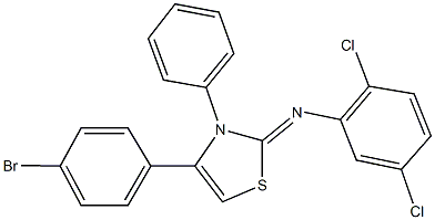 N-(4-(4-bromophenyl)-3-phenyl-1,3-thiazol-2(3H)-ylidene)-N-(2,5-dichlorophenyl)amine Structural