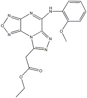 ethyl [5-(2-methoxyanilino)[1,2,5]oxadiazolo[3,4-e][1,2,4]triazolo[4,3-a]pyrazin-8-yl]acetate Structural
