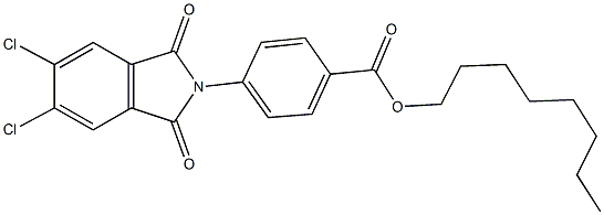octyl 4-(5,6-dichloro-1,3-dioxo-1,3-dihydro-2H-isoindol-2-yl)benzoate Structural