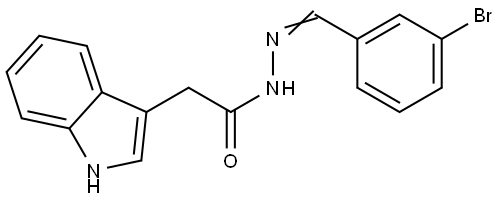 N'-(3-bromobenzylidene)-2-(1H-indol-3-yl)acetohydrazide Structural