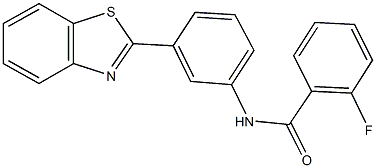 N-[3-(1,3-benzothiazol-2-yl)phenyl]-2-fluorobenzamide Structural