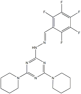 2,3,4,5,6-pentafluorobenzaldehyde [4,6-di(1-piperidinyl)-1,3,5-triazin-2-yl]hydrazone