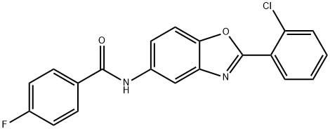 N-[2-(2-chlorophenyl)-1,3-benzoxazol-5-yl]-4-fluorobenzamide Structural
