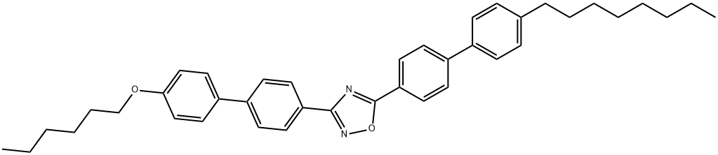 hexyl 4'-[5-(4'-octyl[1,1'-biphenyl]-4-yl)-1,2,4-oxadiazol-3-yl][1,1'-biphenyl]-4-yl ether Structural
