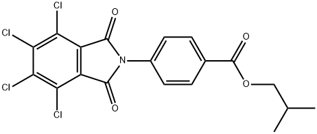 isobutyl 4-(4,5,6,7-tetrachloro-1,3-dioxo-1,3-dihydro-2H-isoindol-2-yl)benzoate Structural
