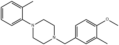 methyl 2-methyl-4-{[4-(2-methylphenyl)-1-piperazinyl]methyl}phenyl ether Structural